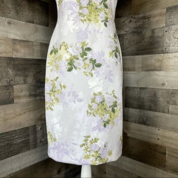 Calvin Klein Off the Shoulder Scuba dress Purple Size 12 P - Picture 5 of 10